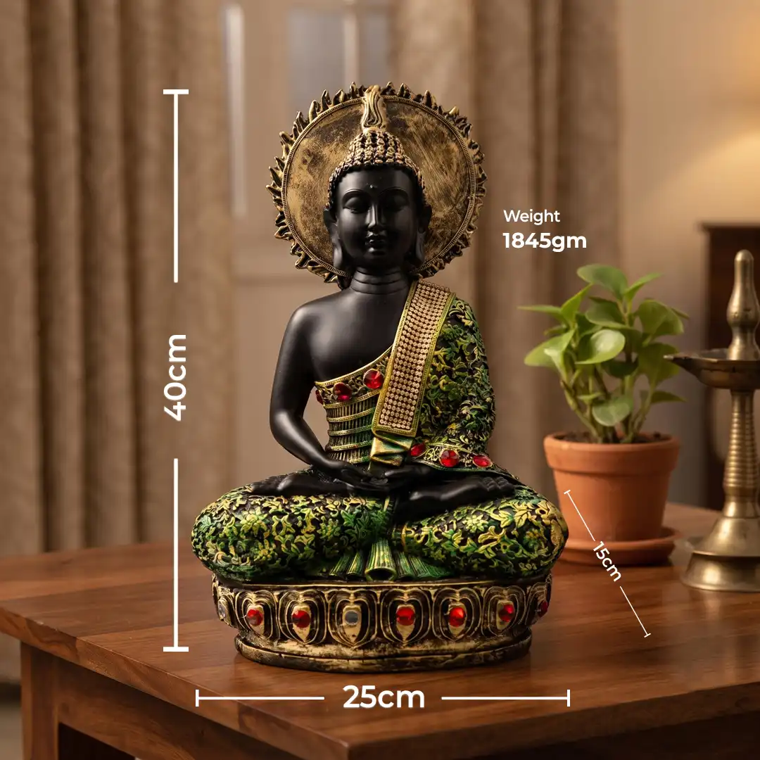 Meditating Buddha Statue for Home Decor and Living Room | Large - Image 2
