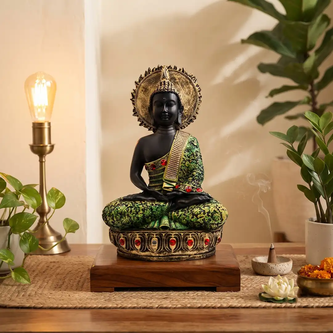 Meditating Buddha Statue for Home Decor and Living Room | Large - Image 4