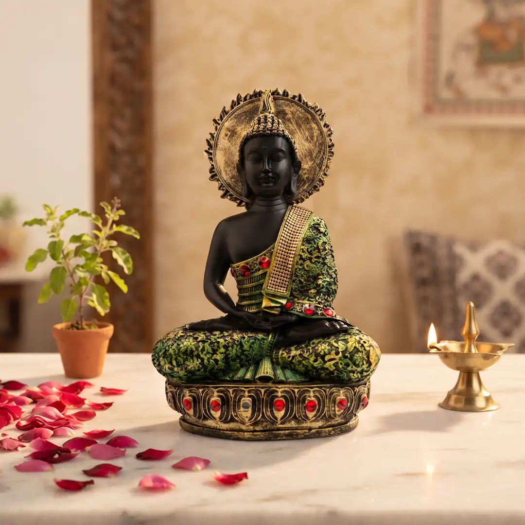 Meditating Buddha Statue for Home Decor and Living Room | Large - Image 5