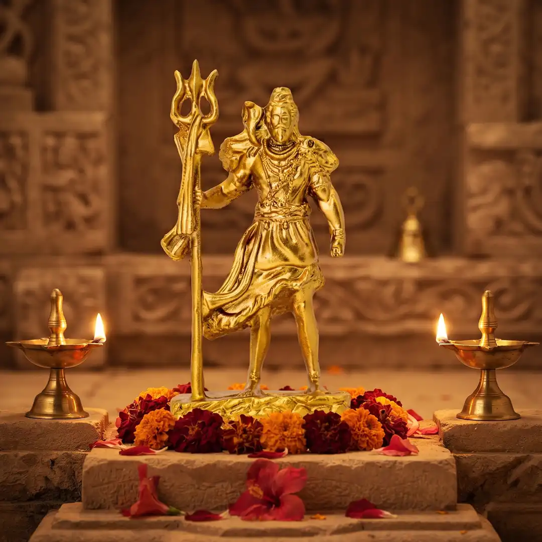 Lord Mahadev Standing Idol - Perfect for Home, Car Dashboard & Gifting